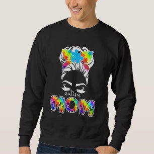 Autism Mam Messy Bun Sunbril Bandana Trui
