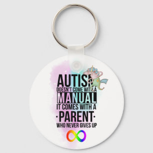 Autism mam Papa Parent Slogan - Neurodiversity Sleutelhanger