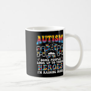 Autism mam Raising Hero Groovy Messy Bun Autism Aw Koffiemok