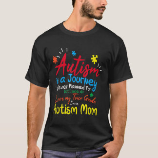 Autism mam Reis I Love My Tour Guide Autism Awa T-shirt