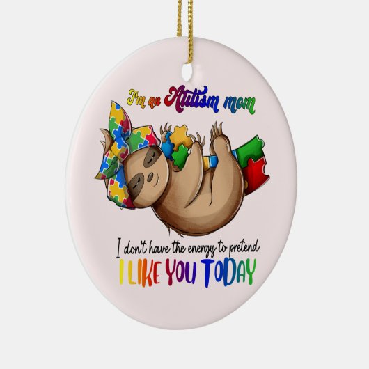 Autism Mam - Slote Keramisch Ornament (Rechts)