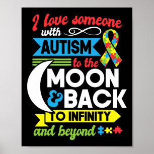 Autism mam Zuster Grandma I Love Iemand with Auti Poster