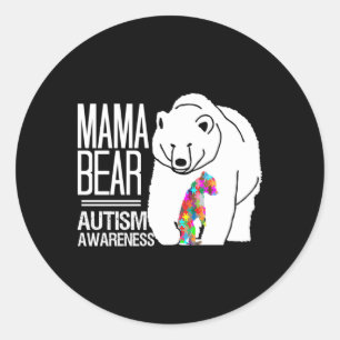Autism Mama Beer Autism Awareness Ronde Sticker