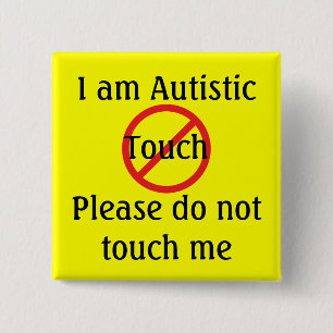 Autism Med Alert No Touch Vierkante Button 5,1 Cm
