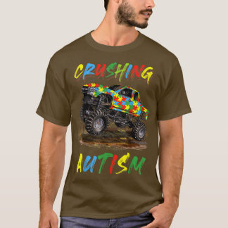 Autism Mega Truck Crushing Autism Terug naar schoo T-shirt