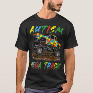 Autism Mega Truck Men Women Kids Funny Autism Awar T-shirt
