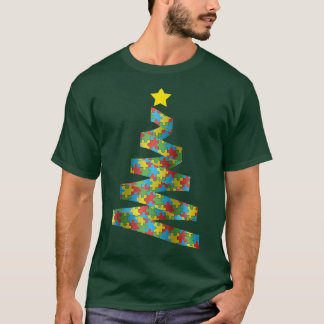 Autism Merry kerstautisme Awareness Puzzel Xma T-shirt