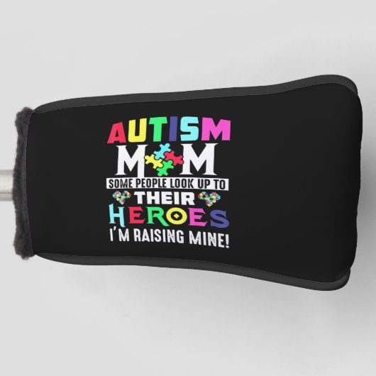 Autism Mom My Son Is Hero Autism Awareness Costume Golfheadcover (Voorkant)
