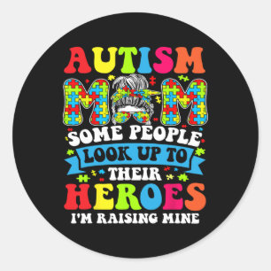 Autism Mom Shirt Ronde Sticker