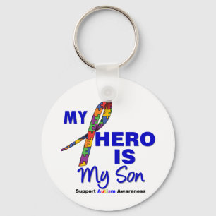 Autism My Hero is My Son Sleutelhanger