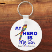 Autism My Hero is My Son Sleutelhanger (Voorkant)