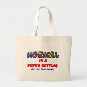Autism Normal is een droger-instelling Grote Tote Bag