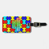 Autism Papa aangepast bagagelabel (Voorkant horizontaal)