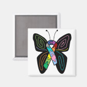 Autism Papillon aimant (Recto/Verso)