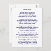 Autism Prayer Briefkaart (Voorkant / Achterkant)