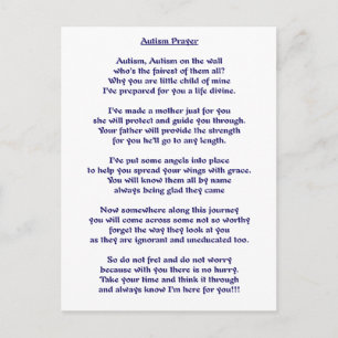 Autism Prayer Briefkaart