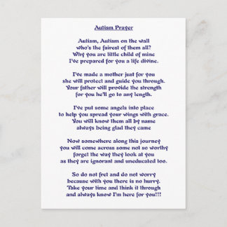 Autism Prayer Briefkaart