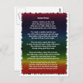 Autism Prayer Multicolored Briefkaart (Voorkant / Achterkant)