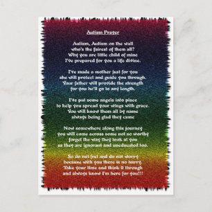 Autism Prayer Multicolored Briefkaart