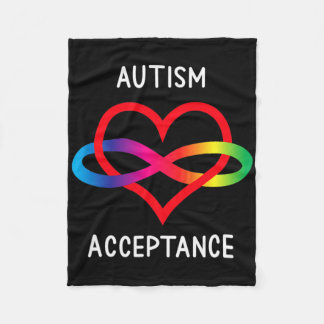 Autism Pro Acceptatie Infinity Symbool voor Neurod Fleece Deken