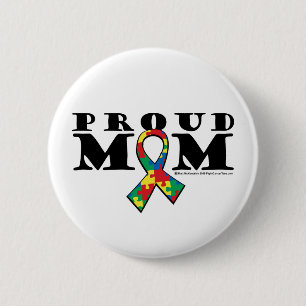 Autism Proud Mama Ronde Button 5,7 Cm