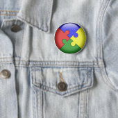 Autism Puzzle Ball Ronde Button 5,7 Cm (In situ)