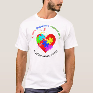 Autism Puzzle on Heart T-shirt