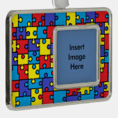 Autism Puzzle Photo Ornament (Rechts)