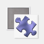 Autism Puzzle Piece Blue Magneet (Voorkant / Achterkant)