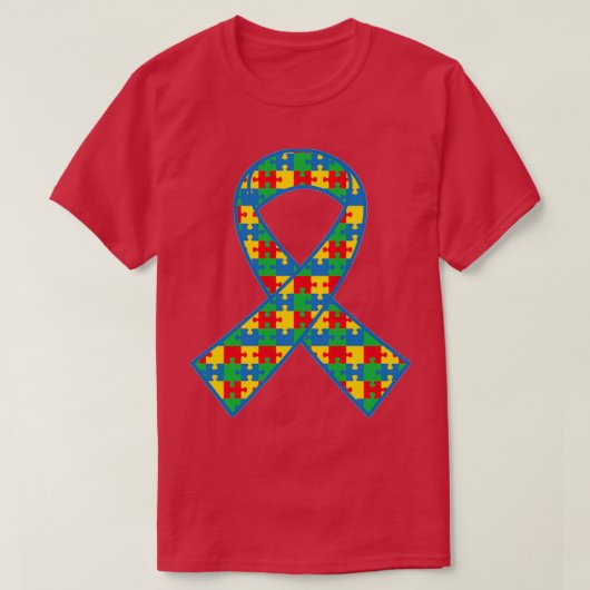 Autism Puzzle Ribbon Autism Shirt (Design voorkant)