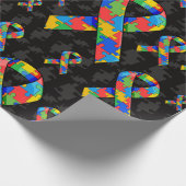 Autism Puzzle Ribbon Cadeaupapier (Hoek)