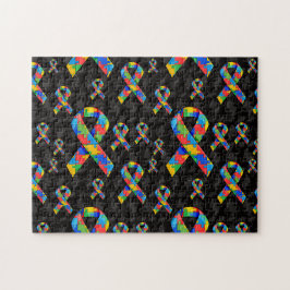 Autism Puzzle Ribbon Pattern Legpuzzel