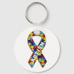 Autism Puzzle Ribbon Sleutelhanger