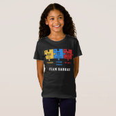 Autism Puzzle Science - Aanpasbaar gezin T-shirt (Voorkant volledig)