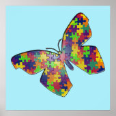 Autism Puzzlefly-Poster Poster (Voorkant)