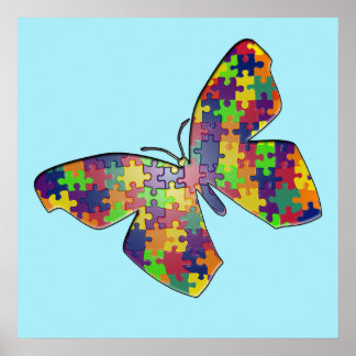 Autism Puzzlefly-Poster Poster