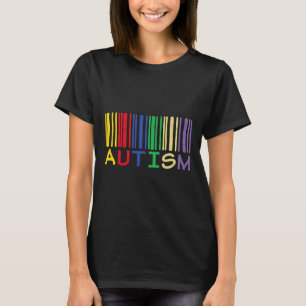 Autism Quote Autism Colorful Barcode Support Autis T-shirt