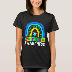 Autism Rainbow Funny Autism Awareness Maandag Vrou T-shirt
