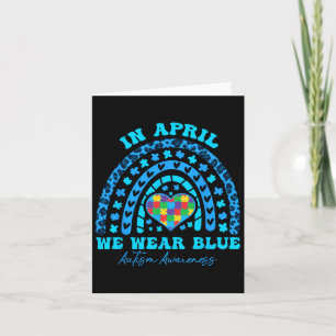Autism Rainbow In April We Wear Blue Autism Awaren Kaart