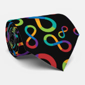 Autism Rainbow Infinity Neurodiversity Stropdas (Opgerold)