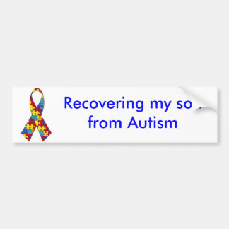 autism_ribbon, mijn zoon herstellen van autisme bumpersticker
