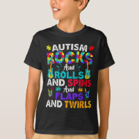 Autism Rocks and Rolls Funny Autism Awareness Mont