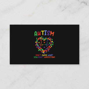 Autism schat niet in wat je niet begrijpt visitekaartje