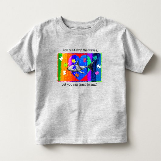 Autism Shark 2T GREY Kinder Shirts (Voorkant)