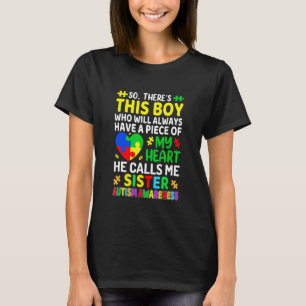 Autism Sister Autism Awareness Support Autism Mot T-shirt
