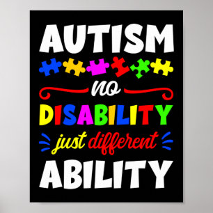 Autism Son Daughter No Disability Different Poster