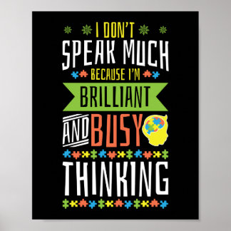 Autism Son Daughter spreekt veel omdat ik ben Poster