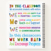 Autism Special Ed Teacher Appreciation Notitieboek (Achterkant)