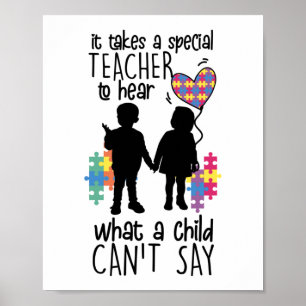 Autism Special Education Teacher to Height Child Poster