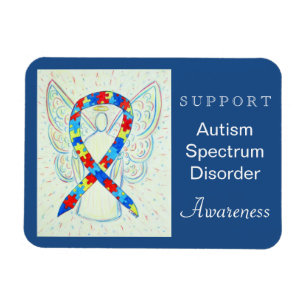 Autism Spectrum Disorder (ASD) Ribbon Angel Magnet Magneet